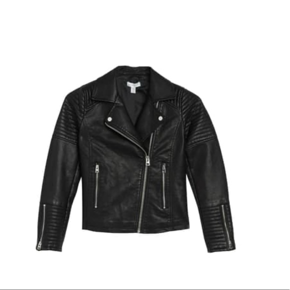 Topshop Jackets & Blazers - Topshop Rosa Faux Leather Biker Jacket